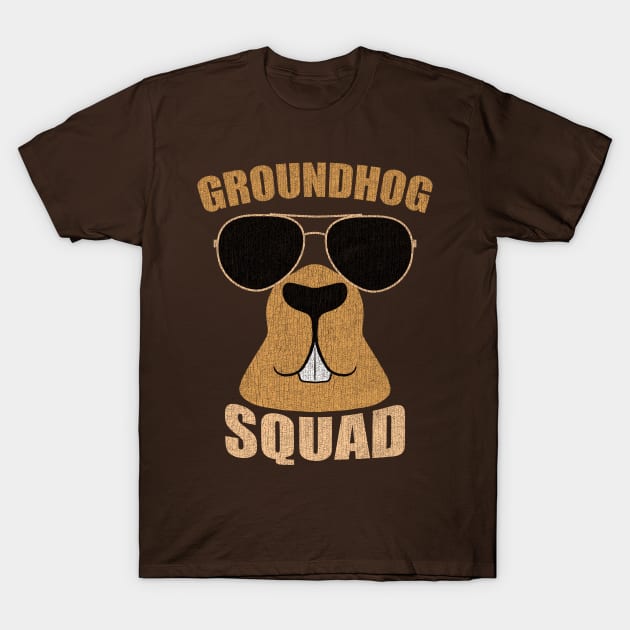 Funny Groundhog Squad T-Shirt by devilcat.art